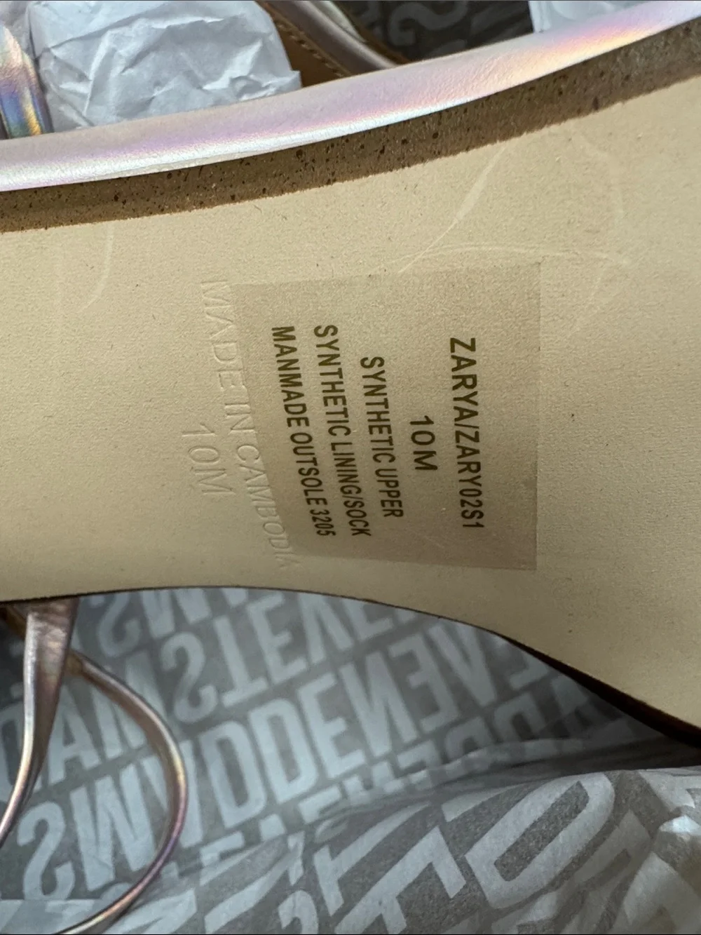 Steve Madden rose Iridescent Strap High Heel Sandals NEW 10